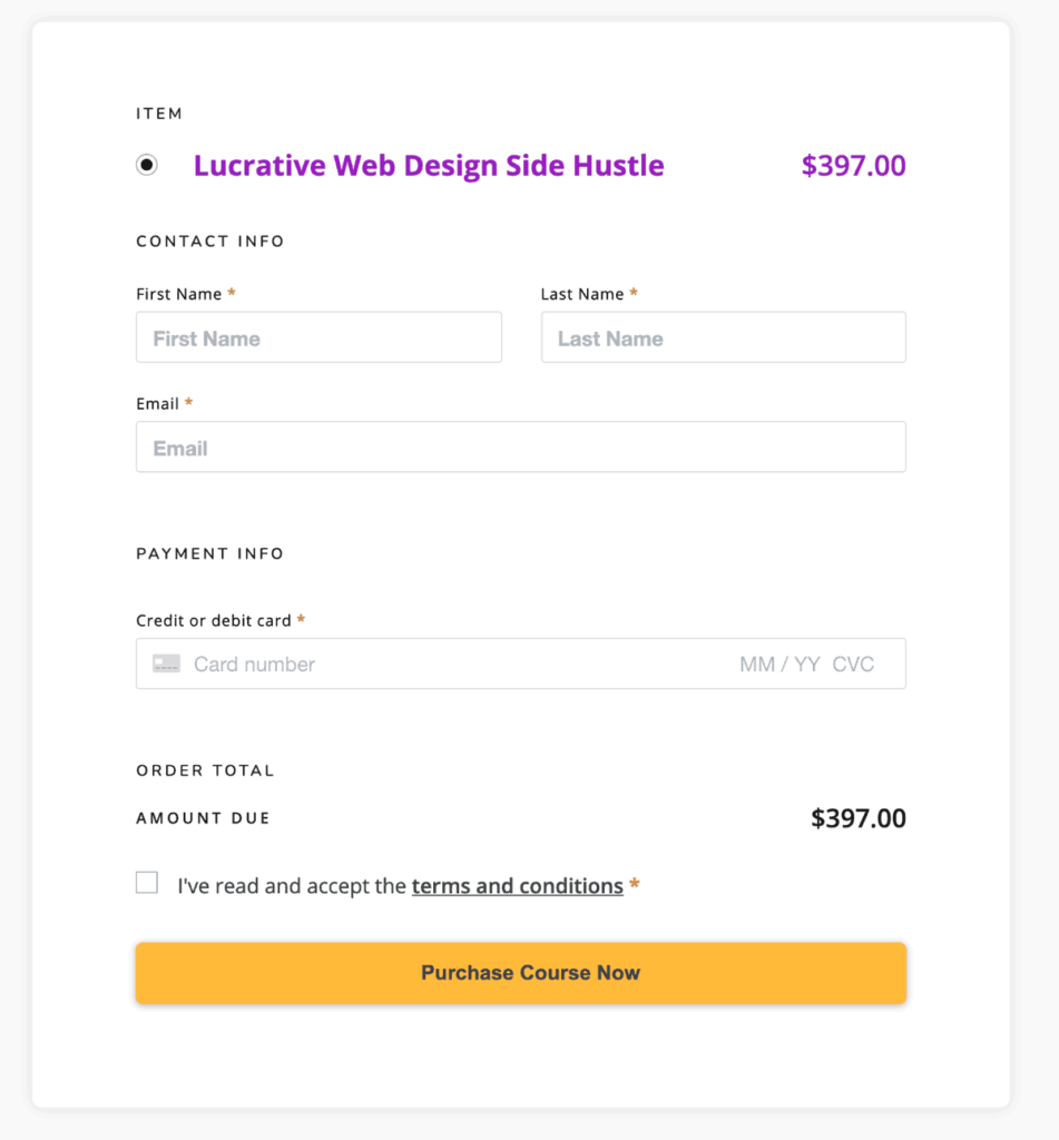 Simple payment plugin for WordPress